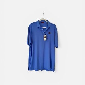 Men's Performance Polo — Blue with Embroidered Logo